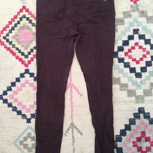 Rag & Bone Skinny Jeans Distressed Wine size  29 - Picture 6 of 8